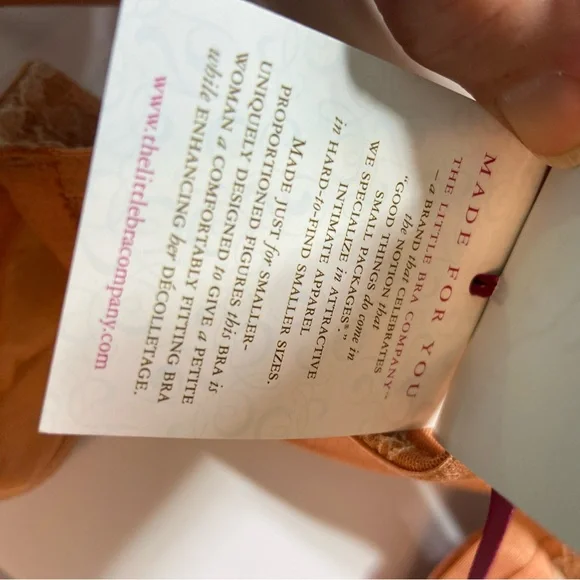 New NWT The Little Bra Company Bralette Ava Apricot Honey Lace 38A Petite - Picture 12 of 15